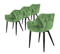 4 X Sillas De Comedor Con Patas De Metal, Sage Ml-design