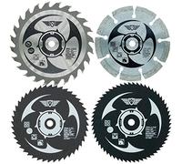 4 x TopsTools CSK115_4 115mm 120mm 24T 44T 60T Hojas de sierra HSS de diamante de 9,5mm de diámetro compatibles con Worx WorxSaw XL Worx WX427 WX429 WX437 WX439 WX531 400W 700W