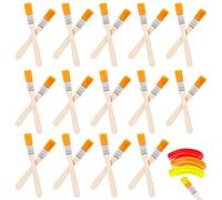 40 pcs Brochas Pintura Nylon Brochas Pintura Barniz Brochas Pintura Madera Brochas Planas con Mangos de Madera Cepillo de Pintura para Pinturas Muebles Pareds Pintar