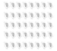 40 piezas de soportes de estante de 5 mm, soporte de estante para estantes de suelo PAX de IKEA, #101558 adecuado como pieza de repuesto para estantes de armarios de ropa, para KOMPLEMENT (blanco)
