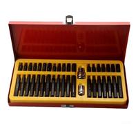 40 piezas para Torx Star Hex Socket Bit Set 3/20.3 cm y 1/5.1 cm Drive para reparación automotriz