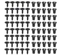 40 Tornillos Autorroscantes Autoperforantes, M5 x 16 mm, Tornillos Autorroscantes con 40 Clips de Fijación, Tuercas y Tornillos de Carrocería para Guardabarros, Techos, Muebles de Paneles de Yeso