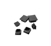 40 Uds. Tapas de plástico cuadradas negras for muebles, tapones tubo for patas, decorativos for, cubierta antipolvo, 10x10mm-100x100mm para sistemas de plomería
