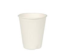 40 Vasos de caña de azúcar "pure" 0,2 l Ø 8 cm · 9,2 cm blanco para bebidas calientes