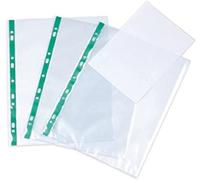 400 bolsillos perforados de calidad de 50 micorn, resistentes, tamaño A4, de cristal transparente