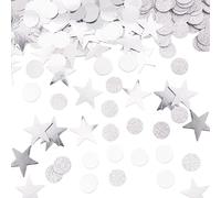 400 Piezas Unidades de Confeti con Purpurina, Estrellas y Círculos Confeti con Lentejuelas,Cumpleaños Decorativo de Navidad Decoracion Mesa Cumpleaños para Bodas Fiestas
