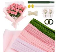 400-teiliges Chenilledraht-Set für Blumensträuße, DIY-Tulpen & Lilien