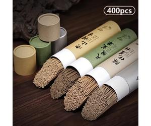 400 Uds. Palos de sándalo Natural, palitos de incienso para el hogar, ceremonia de bendición, oración, incienso de Buda, ajenjo, sándalo, madera de agar