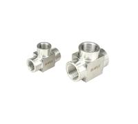 4000PSI 1/8"-1" NPT/BSPP hembra de 3 vías Tee 304 accesorio de tubería de acero inoxidable