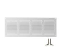 400x150mm Metalica Rejilla de Ventilación con Mosquitera - Blanco
