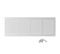 400x150mm Rejilla de Ventilación de Acero Blanco con Mosquitera - Rejillas de Ventilación Metálicas
