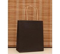 40PCS/lote Bolsa de regalo de papel Kraft con mango 18x15x8cm Boda Cumpleaños Fiesta Paquete de regalo Bolsas Navidad Año Nuevo al por mayor (negro, 18x15x8cm)