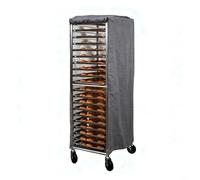 420D Oxford Pan Rack Cover Impermeable y a Prueba de Polvo, Funda Protectora para Carro de Horno 59 x 72 x 163 cm, Fácil de Limpiar para Panadería Cocina Almacenamiento, Gris (Gris)