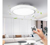 43.5cm Ventilador de Techo con Luz Silencioso,Moderno Lampara Ventilador Techo con Mando a Distancia,Regulable 3000K-6500K,6 Velocidades,Temporizador,Memoria, Ventiladores para Dormitorio/Sala
