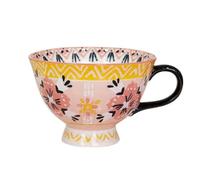 450 ml Tazas de Café de Porcelanacon Taza de Diseño Chic Tazón de Desayuno Bol de Avena con Estampado y Colorido - Estilo Bohemio Accesorios del Hogar