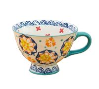 450 ml Tazas de Café de Porcelanacon Taza de Diseño Chic Tazón de Desayuno Bol de Avena con Estampado y Colorido - Estilo Bohemio Accesorios del Hogar