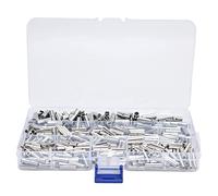 450 piezas de terminales de alambre estañado de cobre sin aislamiento, kit surtido de conectores eléctricos, conectores de empalme de terminales de engarzado para cableado marino