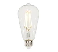 4518320 Bombilla LED de filamento transparente regulable ST64 equivalente a 60 W, base E27, paquete de 6