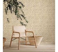 45740 Papel Tapiz Beige De Raffia Tejido De Madera Y Mimbre Galerie