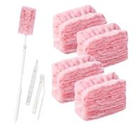 46 Piezas para Swiffer Recambios para Plumero de Polvo,360° Plumero Duster Kit,con 1 asa retráctil,Puede Utilizarse para diversas tareas de Limpieza Diaria en el hogar y la Oficina