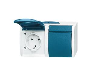 46073 EW-53 Doble base SCHUKO® con campo de rotula 4011395993316