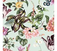 47459 - El Nuevo Libro De Diseño Papel Tapiz Floral Verde Galerie
