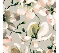 47464 - Flora Cerezo Beige Blanco Naranja Galerie Papel Tapiz