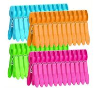 48/24 Piezas Pinzas de Plástico para Ropa, Ganchos Colgantes, Clips para Fotos, Pinzas para Toallas, Ganchos de Almacenamiento para el Hogar YFJ009 48pcs Mixed