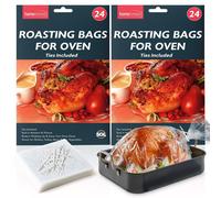 48 bolsas para horno, de 38x25 cm, resistentes al calor, para pollo, pavo y carne