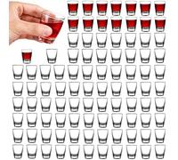 48 PCS Vasos de Chupito, 30 ml Vaso de Vino en Forma de Huevo, Vaso de Vidrio Templado con Base Gruesa, Juego de Shot Glass, Vasos Para Beber Directamente, para Aguardiente, Vodka, Ouzo, Sambuca