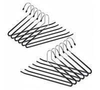 48 perchas antideslizantes para pantalones, perchas para ropa, con revestimiento de goma, de metal, que ahorran espacio, juego grande, 35 cm de ancho, color