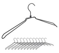 48 perchas para ropa, ideales para camisas, chaquetas y blusas, diseño industrial, metal, perchas de alambre, 45 cm de ancho, color