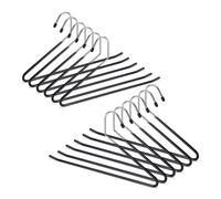 48x perchas para pantalones, Perchas antideslizantes, Perchas ropa negro