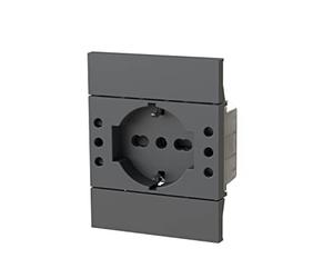 4Box - Enchufe empotrable P503 compatible con Bticino® LivingNow™ negro