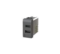 4box - Fuente de alimentación USB CA 20W compatible con Bticino® LivingLight™, para cargar sus dispositivos sin necesidad de fuentes de alimentación, 2 conectores: uno tipo A, uno tipo C. Color