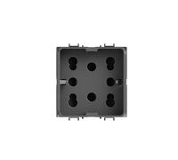 4box Toma Multistandard 1 Schuko o 2 BIPASSO Compatible con Gewiss Chorus, 250 V, Blanco, 4B.G10.H21, 250 voltsV