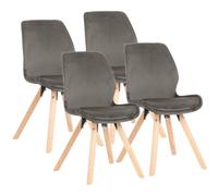 4er Set Stuhl Luna Samt