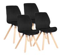 4er Set Stuhl Luna Samt