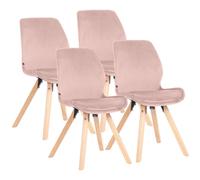 4er Set Stuhl Luna Samt