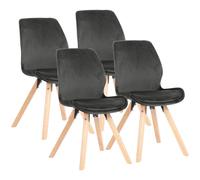 4er Set Stuhl Luna Samt
