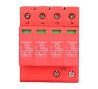 4P 40 / 80KA 385V Protector de sobretensión doméstico 20A Dispositivo de detención de bajo voltaje Montaje en riel DIN resistente al fuego para protección contra rayos(4P40KA)