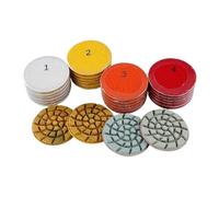 4pcs 100mm 4 pasos húmedo pulido almohadilla conjunto de hormigón | Discos abrasivos Herramienta abrasiva Granito Mármol Piso de piedra(Grit 4)