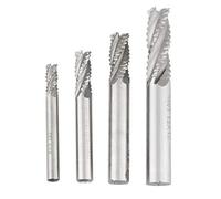 4pcs 4 flautas HSS Roughing, Fresas Fresas perforadoras End Mill CNC Router Bit Fresado Corte Máquina de Grabado M6 / M8 / M10 / M12