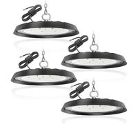 4PCS Lámpara LED Industrial UFO 300W, 30000LM Alta Bahía para Talleres | Alto Brillo 6000K Blanco FríO,Impermeable IP65, IluminacióN De AlmacéN,High Bay Lampara Para FáBrica,Taller,Garaje Patio
