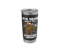 4th Grade Where The Adventure Begins Back To School Bigfoot Vaso térmico de acero inoxidable de doble pared