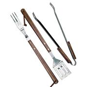 4u-onlinehandel juego de 3 cubiertos para barbacoa de acero inoxidable