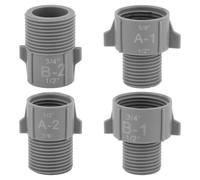 4uds Conectores de Conversión de Tuberías de 1/2", 5/8" y 3/4", Convertidor de Tuberías de Agua NPT de 1/2" a NPT de 5/8", NPT de 1/2" a NPT de 3/4" Adaptador de Manguera Macho a Hembra