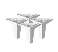 4un. Pata Inclinada pie mueble nórdico escandinavo en resina plastica ABS ANTIHUMEDAD color blanco. Altura 100mm