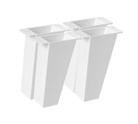 4un. Pata Inclinada pie mueble nórdico escandinavo en resina plastica ABS ANTIHUMEDAD color blanco. Altura 120mm