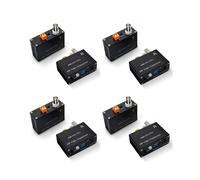 4X Balun de Vídeo Activo de 1 Canal para Cámara CCTV, Transmisor de Par Trenzado BNC de Largo Alcance para AHD TVI CVI 5/10MP